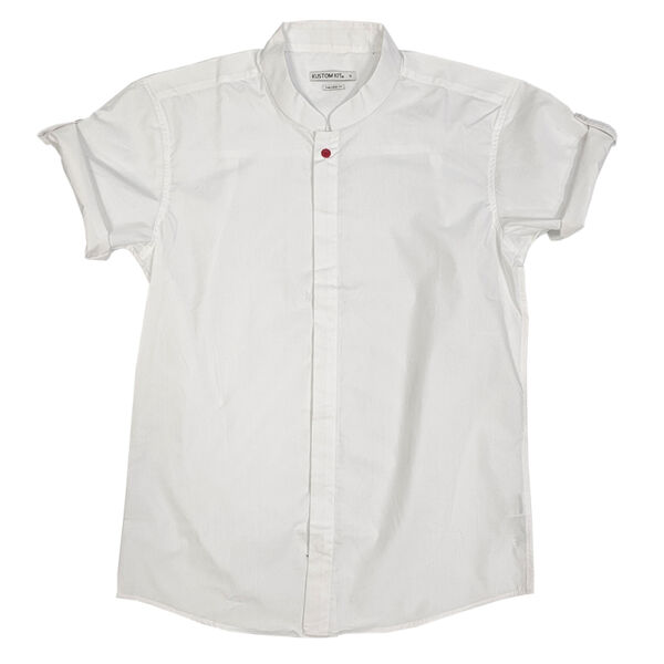 O_X Gents Short Sleeve Mandarin Collar Shirt Thumbnail